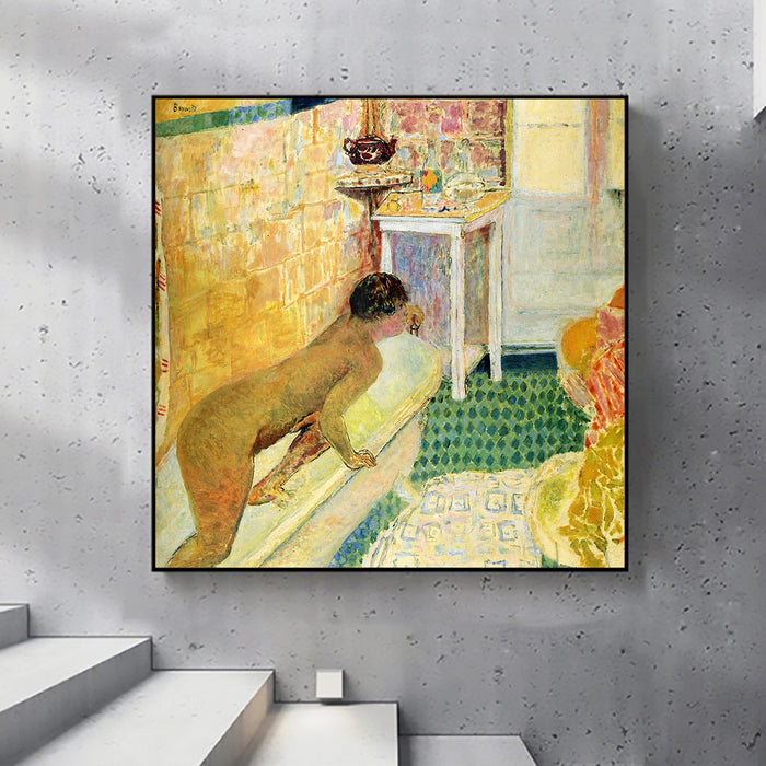 the-exit-of-the-bath by Pierre Bonnard