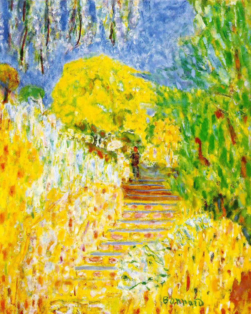 the-garden-steps by Pierre Bonnard