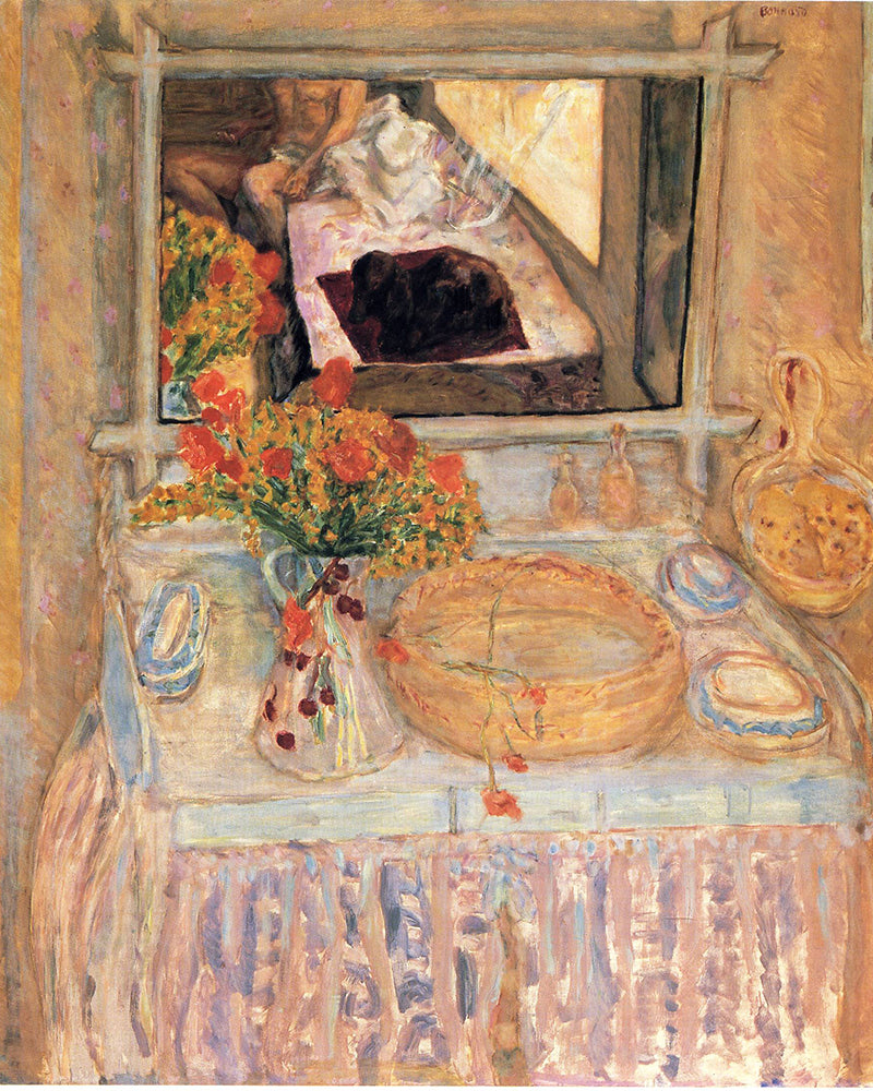 toilet-with-a-bouquet by Pierre Bonnard