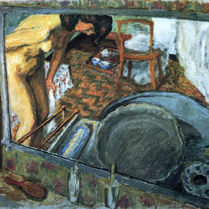 tub-in-a-mirror by Pierre Bonnard