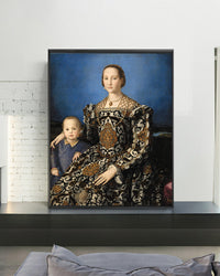 Portrait of Eleanor of Toledo and Her Son-Bronzino