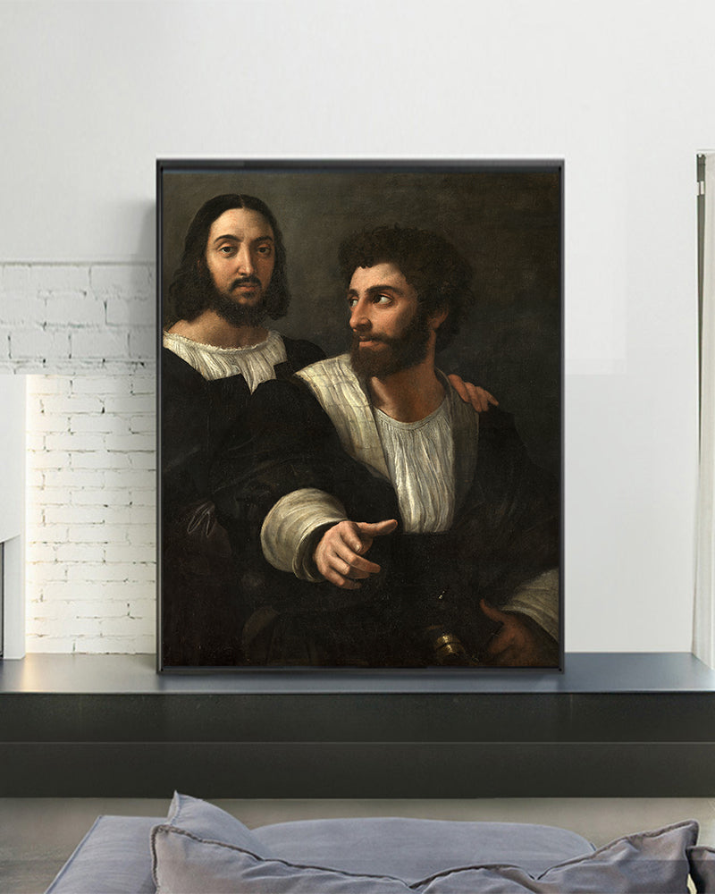 Self-Portrait with a Friend (Double Portrait)-Raphael