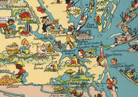 Virginia Funny Vintage Map