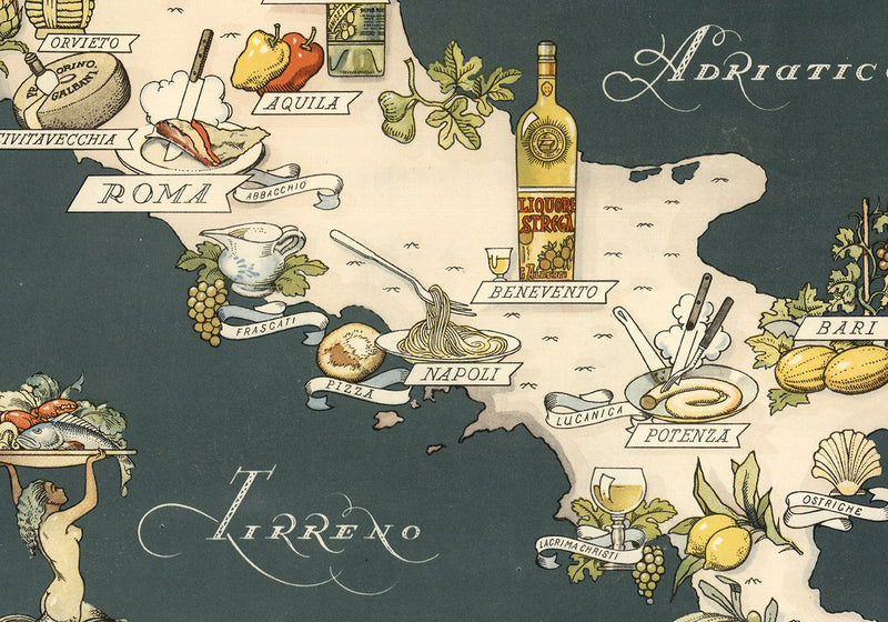 Gastronomic Map of Italy