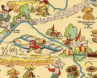 Kansas Funny Vintage Map