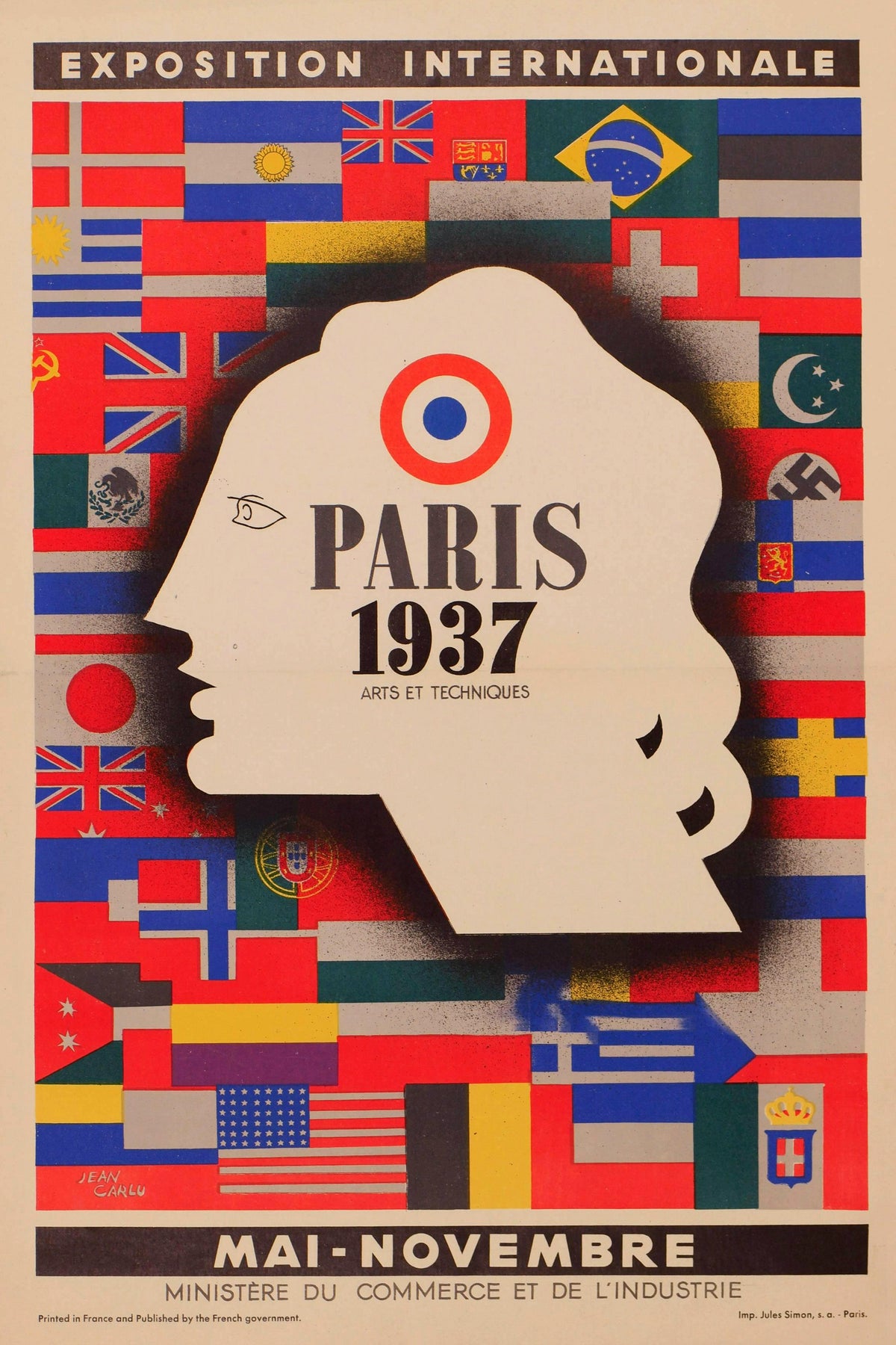 1937 Jean Carlu Paris Exposition Poster