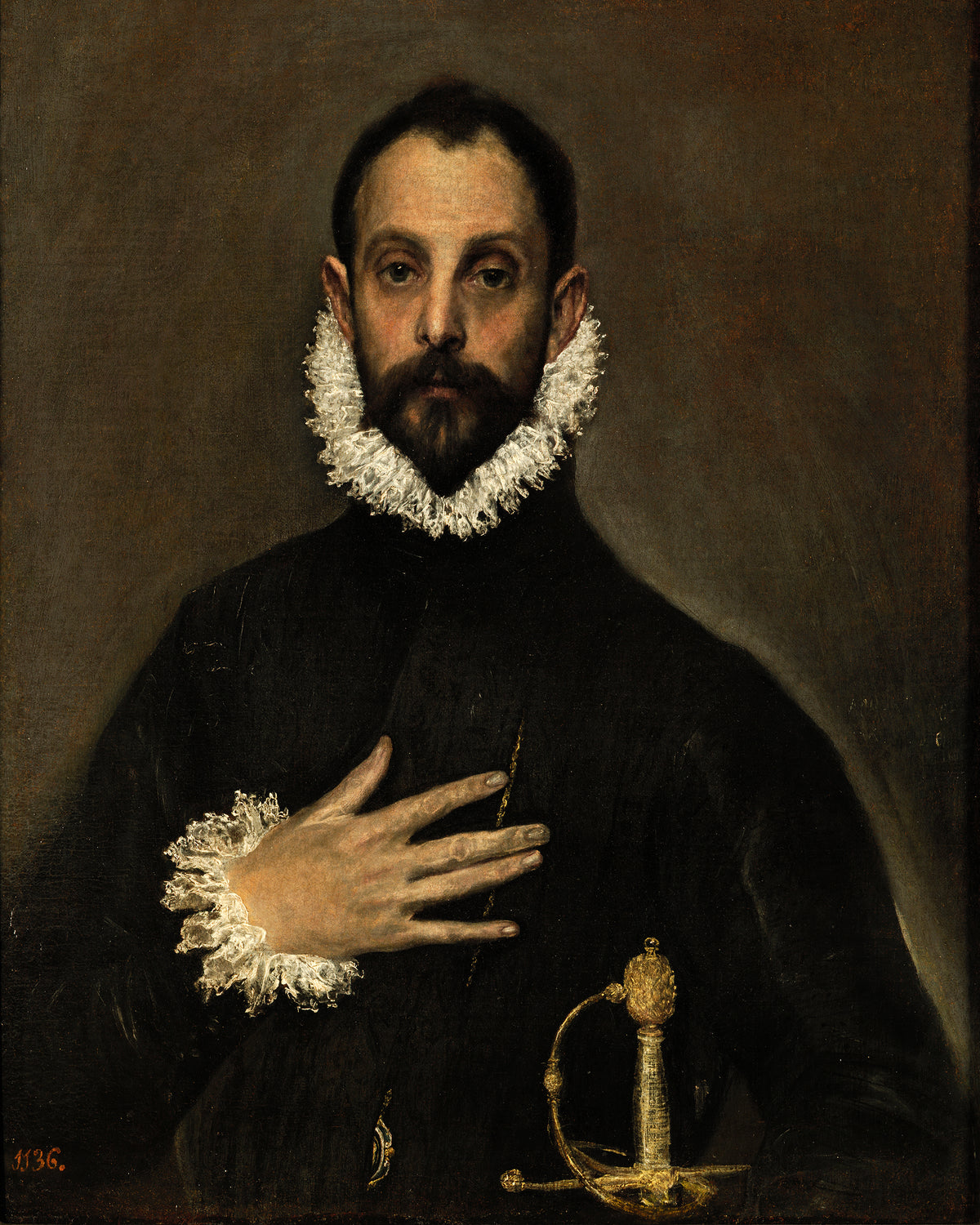 The Nobleman with his Hand on his Chest-El Greco