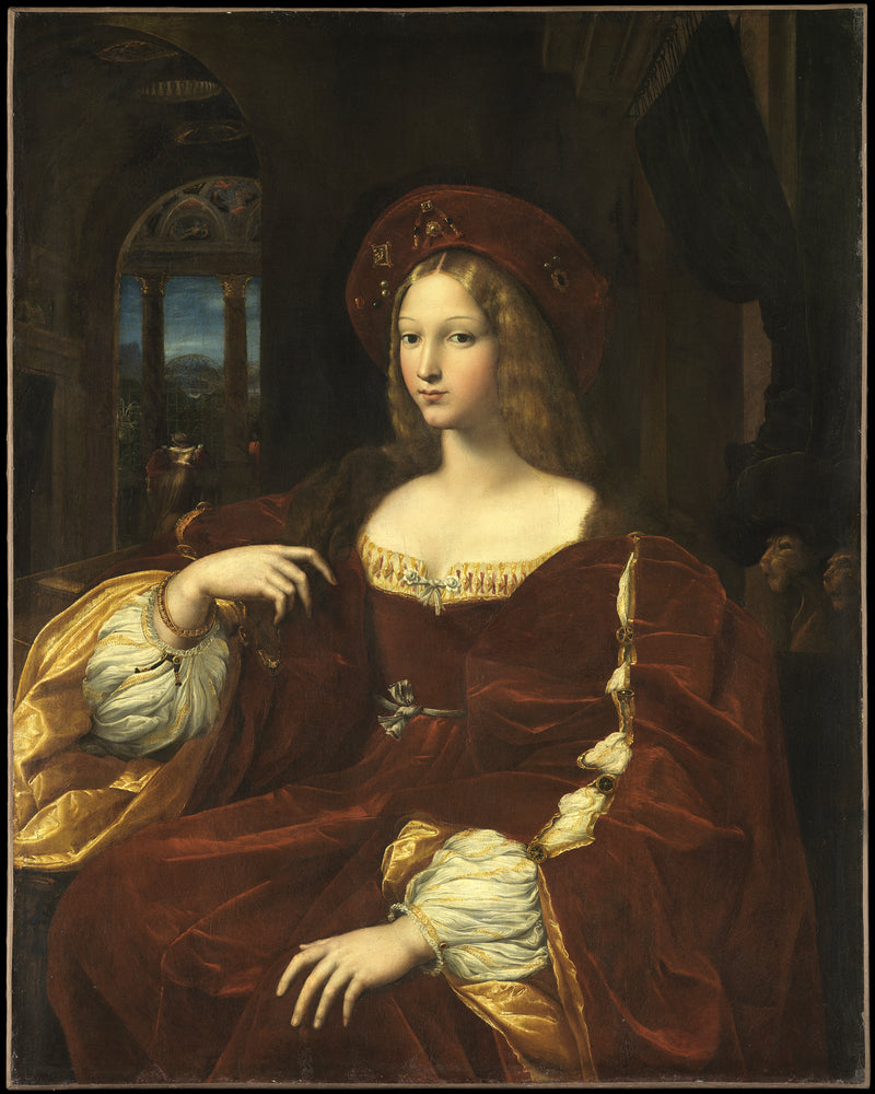 Portrait of Doña Isabel de Requesens y Enríquez de Cardona-Anglesola-Giulio Romano and Raphael