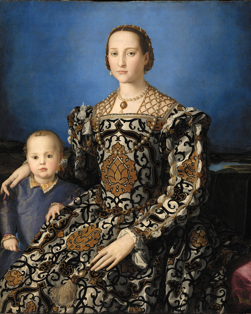 Portrait of Eleanor of Toledo and Her Son-Bronzino