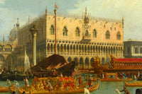 The Bucintore Returning to the Molo on Ascension Day by Canaletto