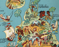 Hawaii Funny Vintage Map