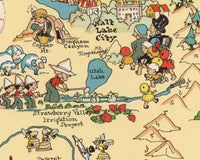 Utah Funny Vintage Map