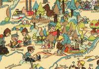 Pennsylvania Funny Vintage Map