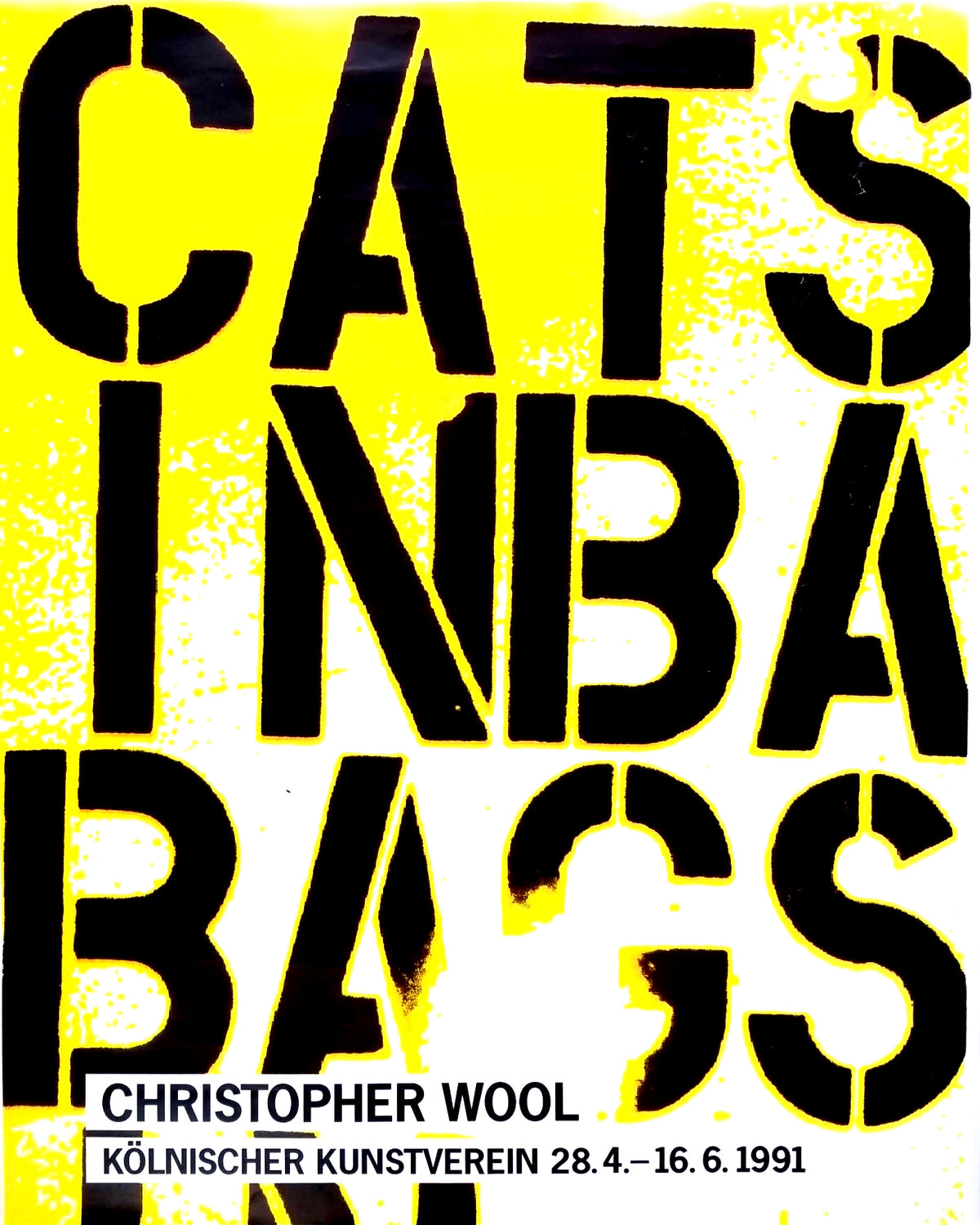 Christopher Wool,Kölnischer Kunstverein (Cats in Bags, Bags in River)