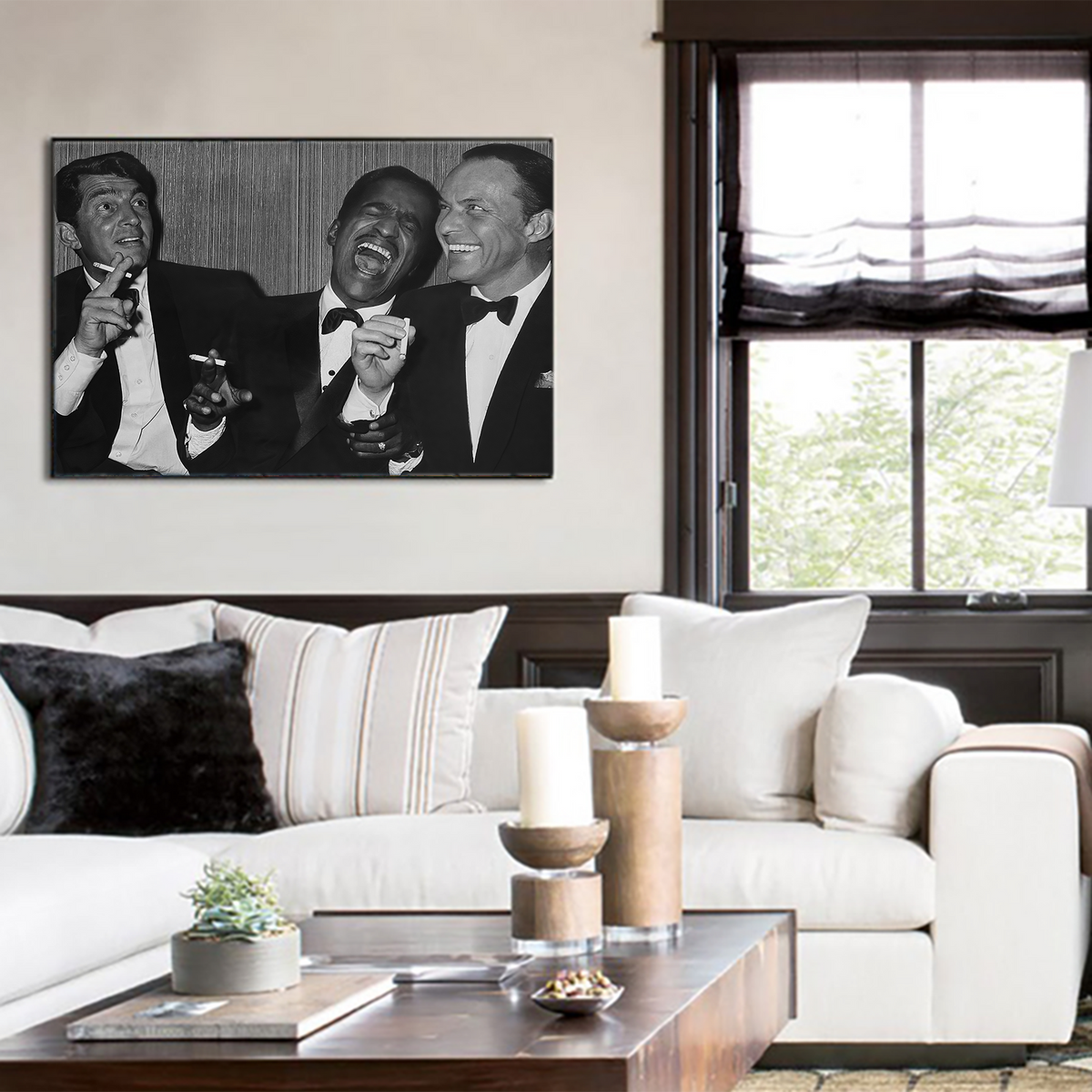 Dean Martin, Sammy Davis Jr. And Frank Sinatra Laughing
