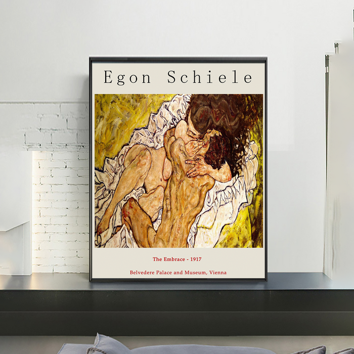 Egon Schiele Poster - The Embrace