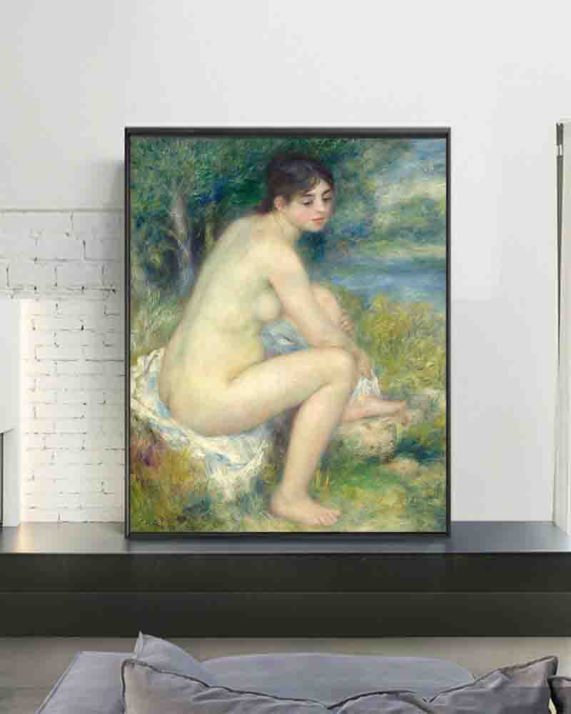 Female Nude in a Landscape (Seated Bather), 1883 by Renoir