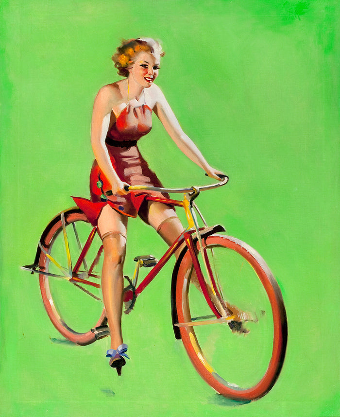 Free Wheeling 1937 by Gil Elvgren