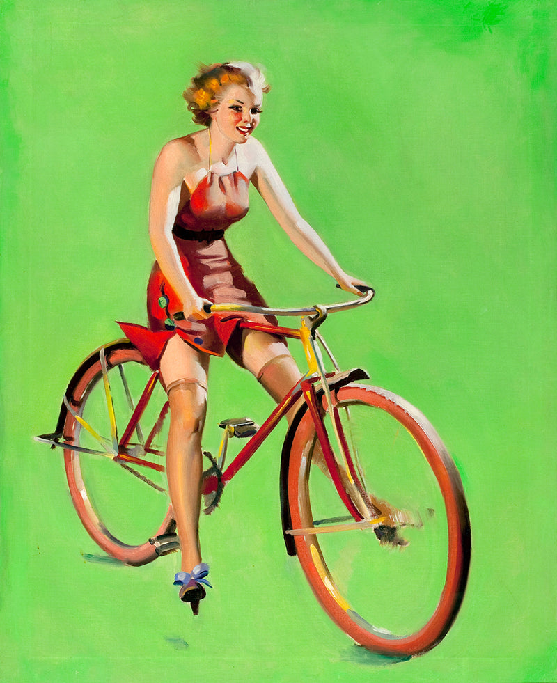 Free Wheeling 1937 by Gil Elvgren