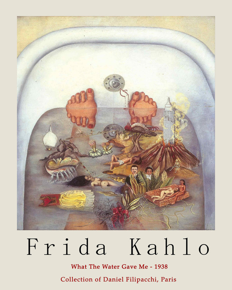 Frida Kahlo Art Poster Print - Gallery Quality - What the Water Gave Me