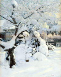 Garden In Snow by Hiroshi Yoshida