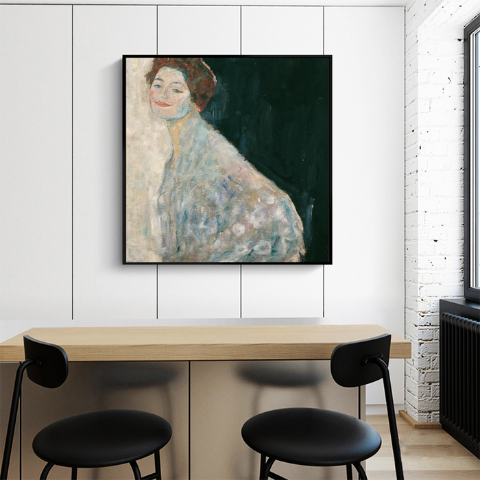 Dame in Weib by Gustav Klimt