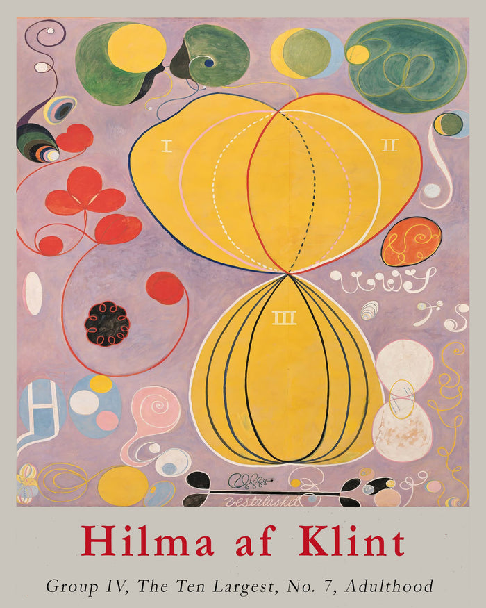 Hilma Af Klint Exhibition Poster, The Ten Largest Number 7 Adulthood