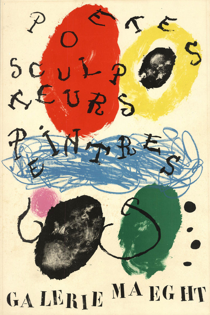 Joan Miro-Poets, Sculptors, Painters-26.75_ x 17.5_-Lithograph-1960-Surrealism