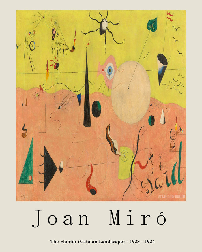 Joan Miró Poster Print - The Hunter (Catalan Landscape)