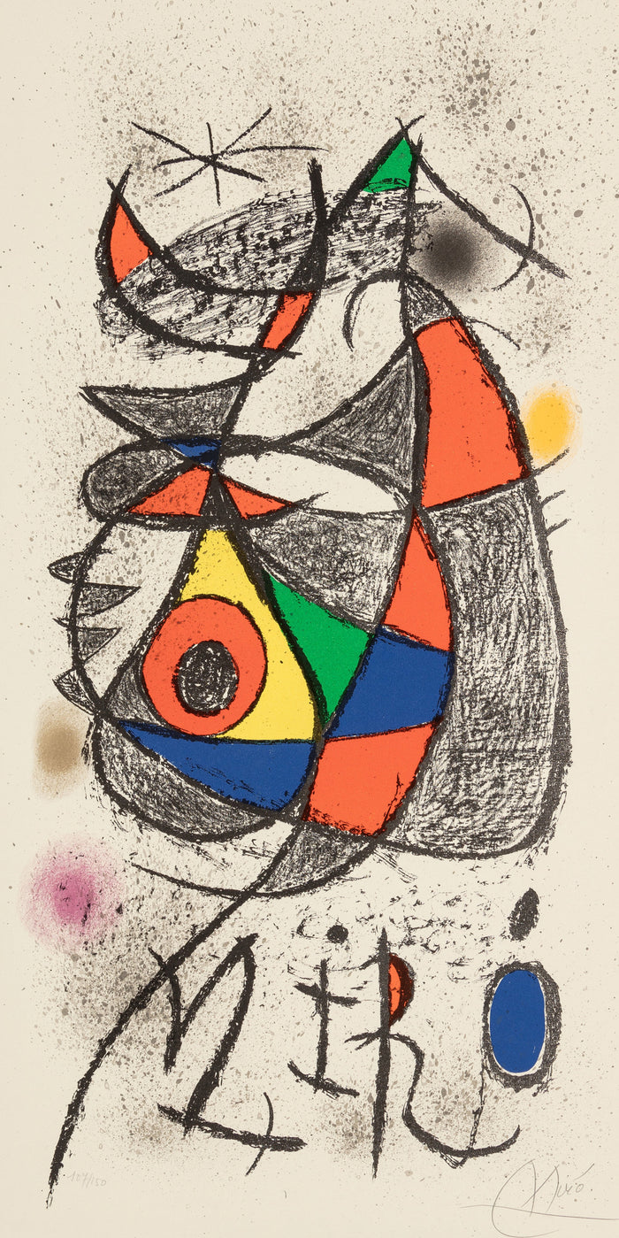 Joan Miró (1893-1983). Poster for exhibition,'Peintures, Gouaches, Dessins', 1972