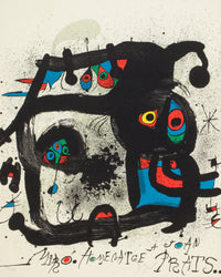 Joan Miró (1893-1983). Poster for the Exhibition of the Book, Homenatge a Joan Prats, 1972