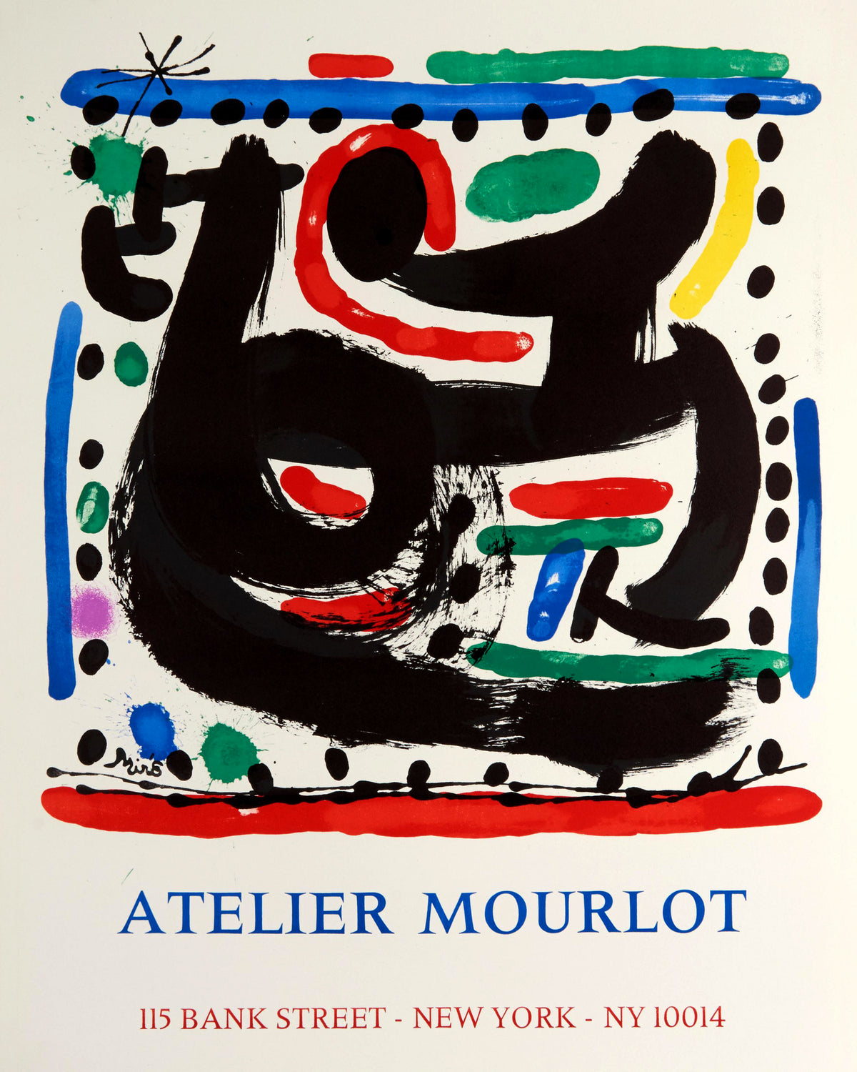 Joan Miró,Atelier Mourlot Bank Street by Joan Miro - colorful abstrac