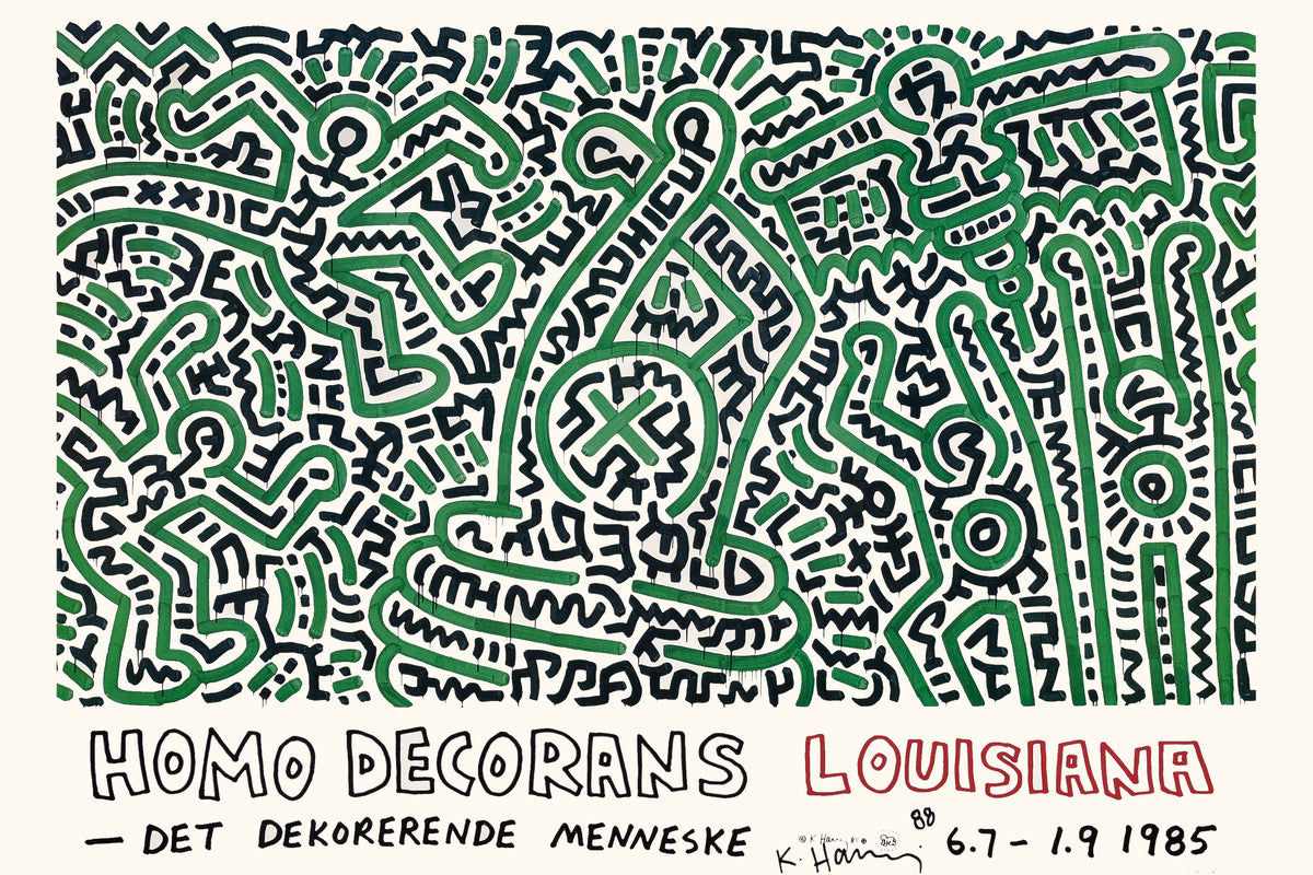 Keith Haring . Homo Decorans, exhibition poster, 1985