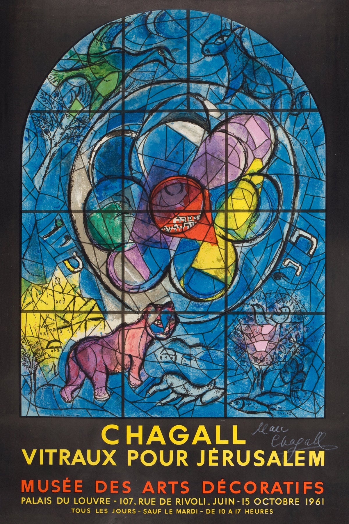 MARC CHAGALL (Belorussian, 1887-1985). Chagall. Vitraux pour Jerusalem, 1961