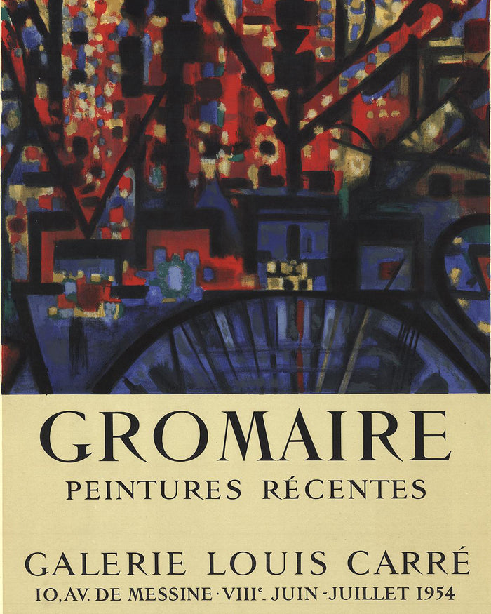 Marcel Gromaire-Peintures Recentes-26_ x 19.75_-Lithograph-1954-Modernism-Blue