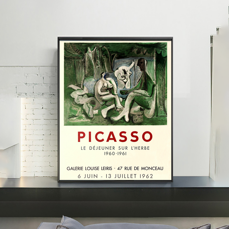 Pablo Picasso,Art Exhibition Poster Luncheon On The Grass Manet