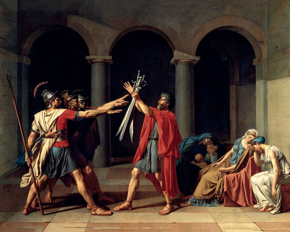 The Oath of Horatii by Jacques-Louis David
