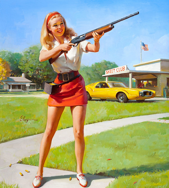 The shooter by Gil Elvgren