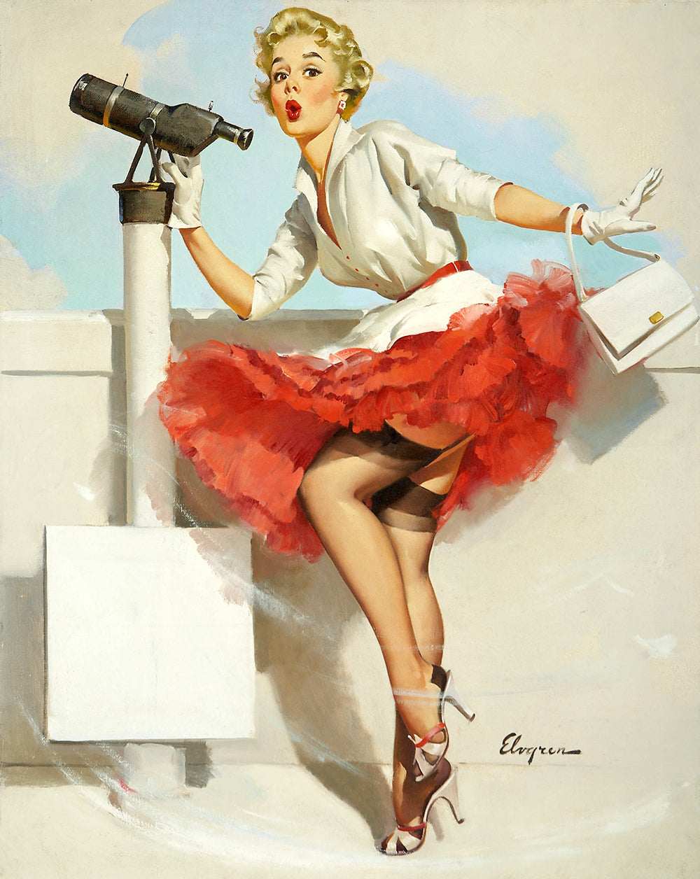 What A View by Gil Elvgren