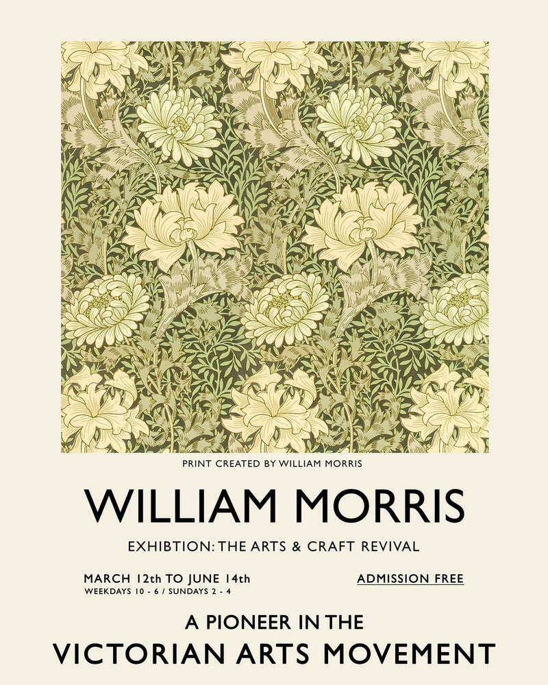 William Morris Vintage Exhibition Poster