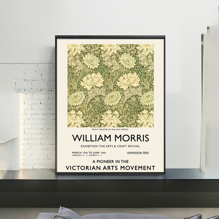 William Morris Vintage Exhibition Poster