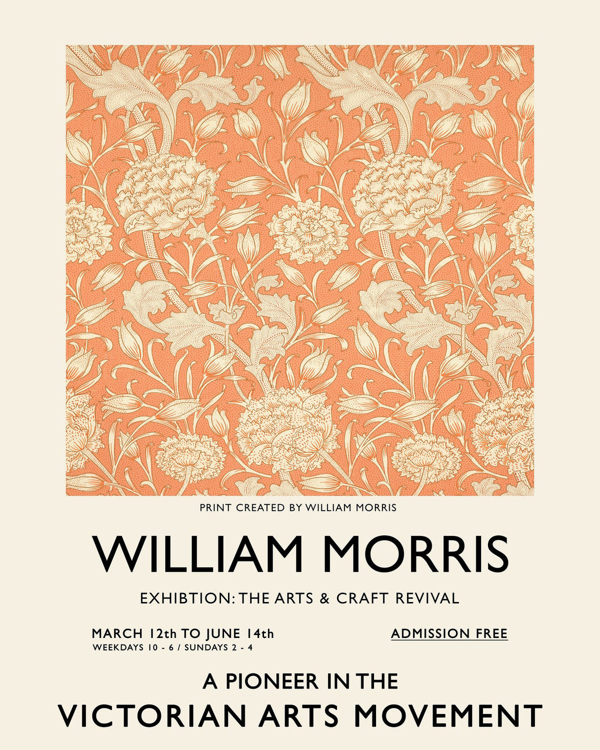 William Morris Vintage Exhibition Poster2