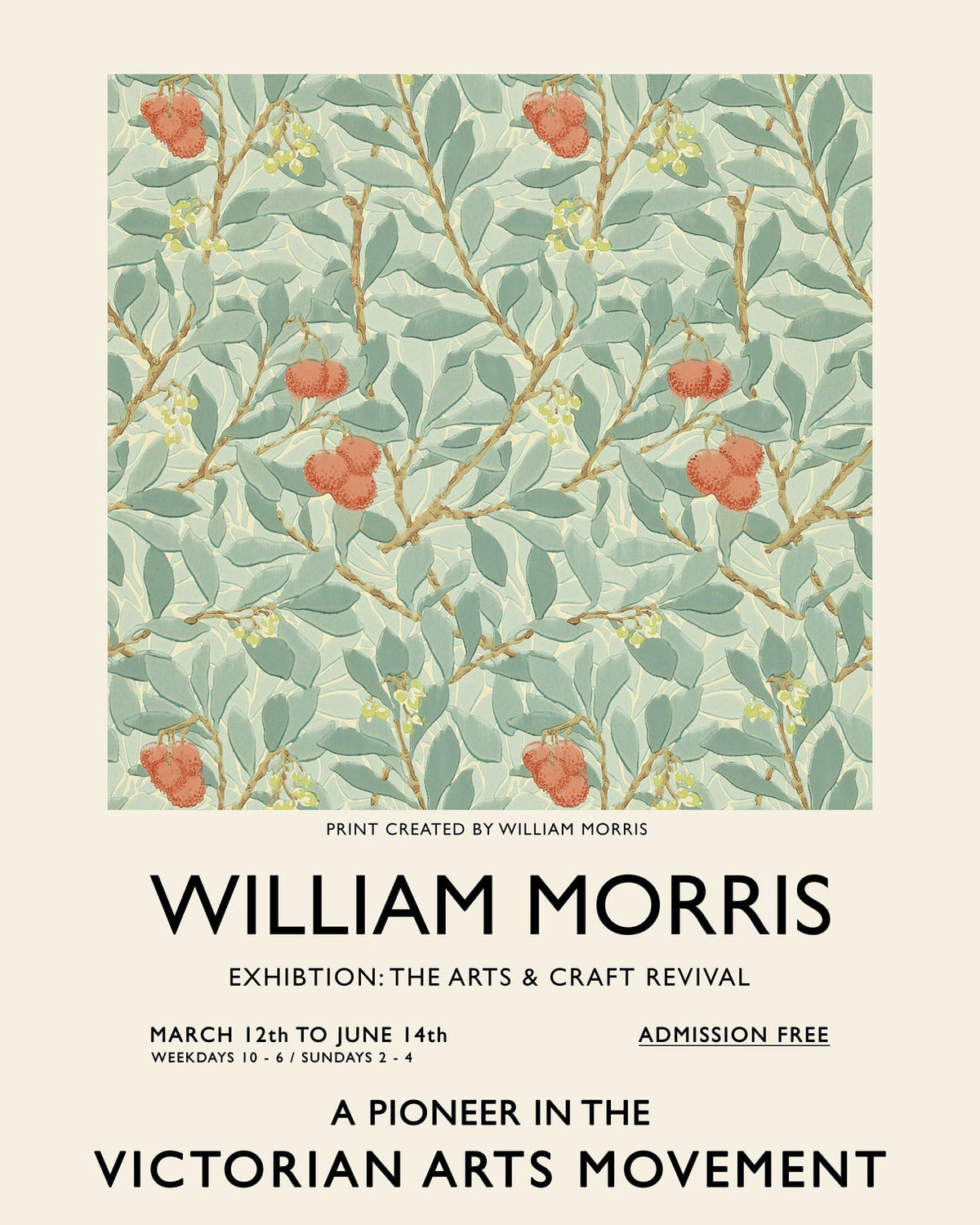 William Morris Vintage Exhibition Poster6